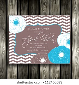 Wedding card or invitation with abstract floral background. Greeting postcard in grunge or retro vector Elegance pattern with flowers roses floral illustration vintage style Valentine anniversary