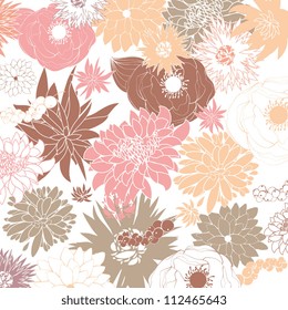 Wedding card or invitation with abstract floral background. Greeting postcard in grunge or retro vector Elegance pattern with flowers roses floral illustration vintage style Valentine anniversary