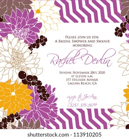 Wedding card or invitation with abstract floral background. Greeting postcard in grunge or retro vector Elegance pattern with flowers roses floral illustration vintage style Valentine anniversary
