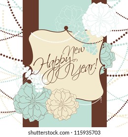 Wedding card or invitation with abstract floral background. Greeting postcard in grunge or retro vector Elegance pattern with flowers roses floral illustration vintage style Valentine anniversary