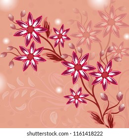 

Wedding card or invitation with abstract floral background.

