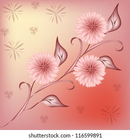 Wedding card or invitation with abstract floral background. Greeting postcard in grunge or retro vector Elegance pattern with flowers roses floral illustration vintage style Valentine anniversary