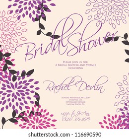 Wedding card or invitation with abstract floral background. Greeting postcard in grunge or retro vector Elegance pattern with flowers roses floral illustration vintage style Valentine anniversary