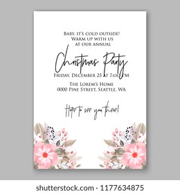Wedding card or invitation with abstract floral background. Greeting postcard in grunge or retro vector Elegance pattern with flowers roses floral illustration vintage style Valentine anniversary
