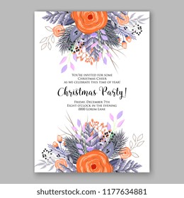 Wedding card or invitation with abstract floral background. Greeting postcard in grunge or retro vector Elegance pattern with flowers roses floral illustration vintage style Valentine anniversary