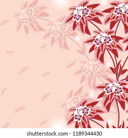 
Wedding card or invitation with abstract floral background.

