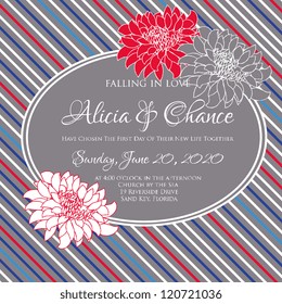 Wedding card or invitation with abstract floral background. Greeting postcard in grunge or retro vector Elegance pattern with flowers roses floral illustration vintage style Valentine anniversary