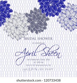 Wedding card or invitation with abstract floral background. Greeting postcard in grunge or retro vector Elegance pattern with flowers roses floral illustration vintage style Valentine anniversary