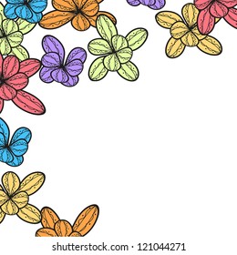 Wedding card or invitation with abstract floral background.  Greeting postcard in grunge or retro vector Elegance pattern with  flowers roses floral illustration vintage style Valentine anniversary