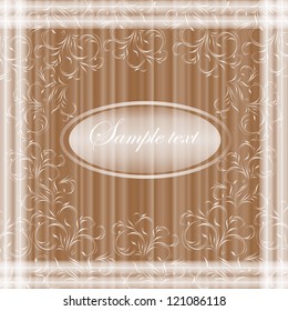 Wedding card or invitation with abstract floral background. Abstract greeting card.