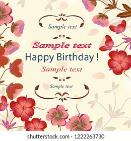 
Wedding card or invitation with abstract floral background.


