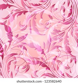 Wedding card or invitation with abstract floral background. Greeting postcard in grunge or retro vector Elegance pattern with flowers roses floral illustration vintage style Valentine anniversary