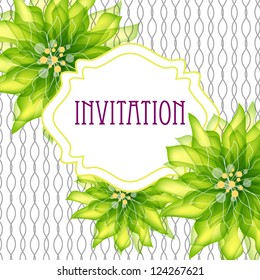 Wedding card or invitation with abstract floral background. Greeting card in grunge or retro style. Elegance Seamless pattern with flowers roses, floral illustration in vintage style