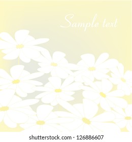 Wedding card or invitation with abstract floral background. Abstract greeting card.