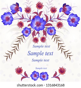 

Wedding card or invitation with abstract floral background.


