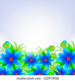  Wedding card or invitation with abstract floral background.