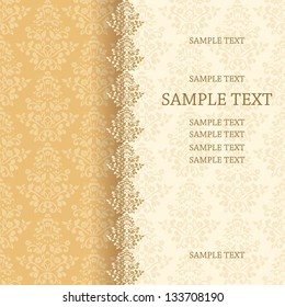 Wedding card or invitation with abstract floral background. eps10