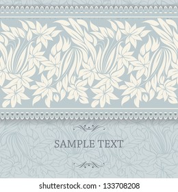 Wedding card or invitation with abstract floral background. eps10