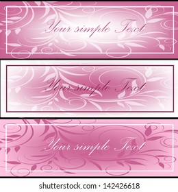 Wedding card or invitation with abstract floral background. Greeting card in grunge or retro style