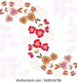 
Wedding card or invitation with abstract floral background.

