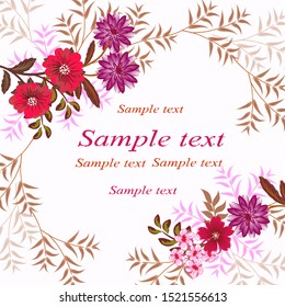 

Wedding card or invitation with abstract floral background.


