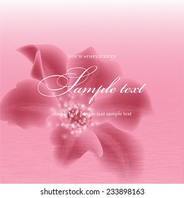 Wedding card or invitation with abstract floral background. Elegance pattern with flowers. Abstract greeting card. Greeting card in grunge or retro style.