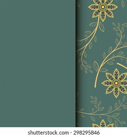 Wedding card or invitation with abstract floral background. Greeting postcard in grunge or retro vector Elegance pattern with flowers roses floral illustration vintage style 
