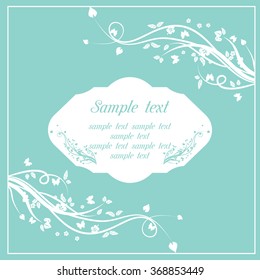 Wedding card or invitation with abstract floral background. Greeting postcard in grunge or retro vector Elegance pattern with floral illustration vintage style Valentine anniversary