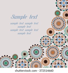 Wedding card or invitation with abstract floral background. Greeting card in grunge or retro style. Elegance pattern with flowers, floral illustration in vintage style Valentine. Classic.