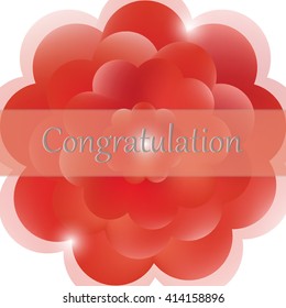 Wedding card or invitation with abstract floral background. Greeting card in grunge or retro style. Elegance pattern with flowers roses; floral illustration in vintage style Valentine.
