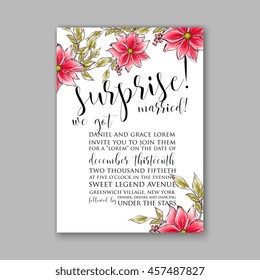 Wedding card or invitation with abstract floral background. Greeting postcard in grunge or retro vector Elegance pattern with flowers roses floral illustration vintage style Valentine anniversary