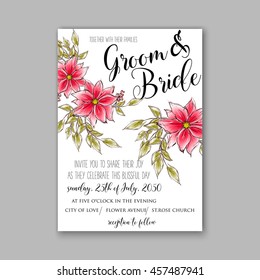 Wedding card or invitation with abstract floral background. Greeting postcard in grunge or retro vector Elegance pattern with flowers roses floral illustration vintage style Valentine anniversary