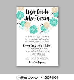 Wedding card or invitation with abstract floral background. Greeting postcard in grunge or retro vector Elegance pattern with flowers roses floral illustration vintage style Valentine anniversary