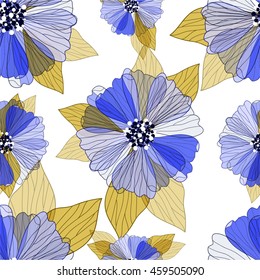Wedding card or invitation with abstract floral background. 