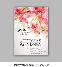Wedding card or invitation with abstract floral background. Greeting postcard in grunge or retro vector Elegance pattern with flowers roses floral illustration vintage style Valentine anniversary