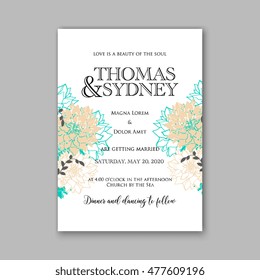 Wedding card or invitation with abstract floral background. Greeting postcard in grunge or retro vector Elegance pattern with flowers roses floral illustration vintage style Valentine anniversary