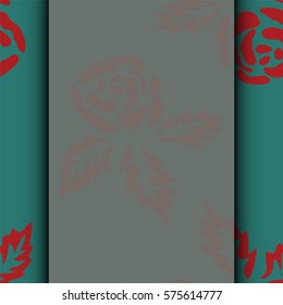 Wedding card or invitation with abstract floral background. Greeting card in grunge or retro style. Colorful congratulation christmas card. Design valentine cards. EPS10