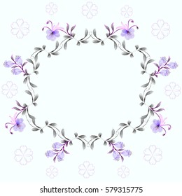 
Wedding card or invitation with abstract floral background.
