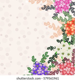 

Wedding card or invitation with abstract floral background.
