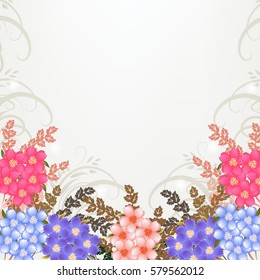 

Wedding card or invitation with abstract floral background.
