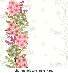 

Wedding card or invitation with abstract floral background.
