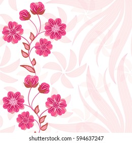 

Wedding card or invitation with abstract floral background.
