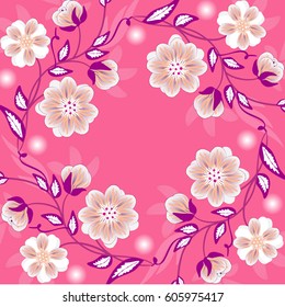 

Wedding card or invitation with abstract floral background.
