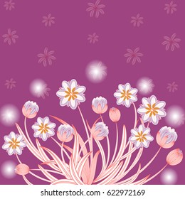 Wedding card or invitation abstract floral background.
