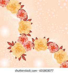 
Wedding card or invitation with abstract floral background.
