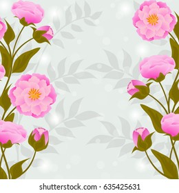 

Wedding card or invitation with abstract floral background.
