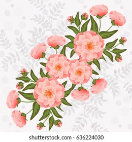 

Wedding card or invitation with abstract floral background.
