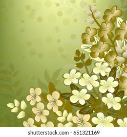 
Wedding card or invitation with abstract floral background.
