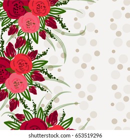 

Wedding card or invitation with abstract floral background.


