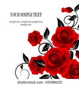 Wedding card or invitation with abstract floral background. Elegance pattern with flowers. Abstract greeting card. Greeting card in grunge or retro style.